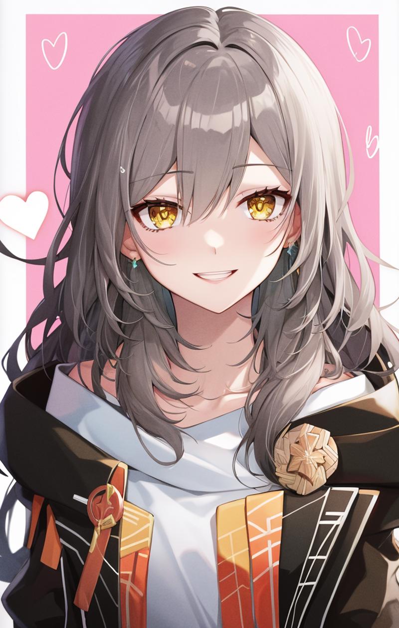 38349-2188718744-highres, soft lighting, detailed, black jacket, white shirt, trailblazer [honkai star rail], 1girl, happy expression, hearts.png